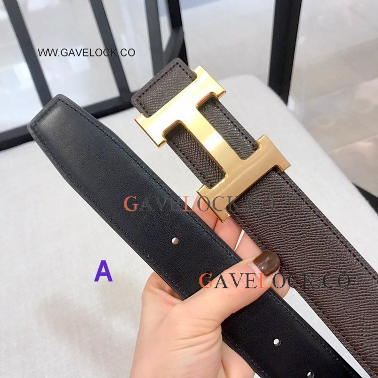 Hermes Reversible Leather Strap 38mm - AAA Hermes Belts Fake